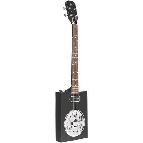 jn guitars acoustic-electric cigar box guitar with resonator black|J.N. Guitars 4 String Cigar Box Acoustic/Electric Resonator .